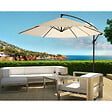 CONCEPT USINE - Parasol  ecru déporté rond 3 x 3 m PORTICCIO - vignette