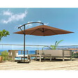 CONCEPT USINE - Parasol marron déporté carré 3 x 3 m led SOLENZARA $ - vignette