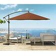 CONCEPT USINE - Parasol marron déporté carré 3 x 3 m led SOLENZARA $ - vignette