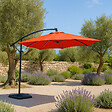 CONCEPT USINE - Parasol  terracotta droit carré 3 x 3 m led SOLENZARA - vignette