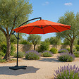 CONCEPT USINE - Parasol  terracotta droit carré 3 x 3 m led SOLENZARA - vignette