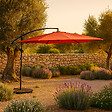 CONCEPT USINE - Parasol  terracotta droit carré 3 x 3 m led SOLENZARA - vignette