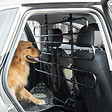 OUTSUNNY - Grille de séparation extensible voiture barrière de sécurité barre réglable pour chien acier noir - vignette