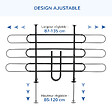 OUTSUNNY - Grille de séparation extensible voiture barrière de sécurité barre réglable pour chien acier noir - vignette