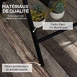 OUTSUNNY - Lot de 2 chaises de jardin pliantes avec accoudoirs alu teslin rembourré déperlant noir - vignette