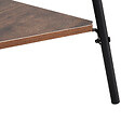 HOMCOM - HOMCOM Porte-manteau trépied style industriel branches 2 étagères + 6 patères dim. 52L x 46l x 182H cm métal noir panneaux particules boisés - vignette