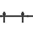 SECURY-T - Rail porte coulissante - 2M - En applique - Porte en bois - Noir - vignette