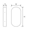 HERACLES - Kit rosace ovale aveugle - HERACLES - B-INOX-13 - vignette
