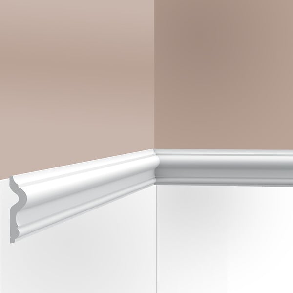 SANS - Cimaise , moulure murale M07 Cimaises et plus - 7,5x2,0x200cm (h x p x L) - moulure décorative polymère - large