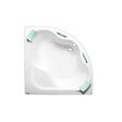 LAGUNA - 140 x 140 cm Samanta Plus baignoire d'angle en acrylique, sans pieds, blanc (SM1400PLUS) - vignette