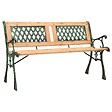 VIDAXL - vidaXL Banc de jardin 122 cm fonte et bois de sapin massif - vignette
