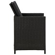 VIDAXL - vidaXL Chaises de jardin avec coussins lot de 4 Résine tressée Noir - vignette