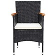 VIDAXL - vidaXL Chaises à manger de jardin lot de 4 Résine tressée Noir - vignette