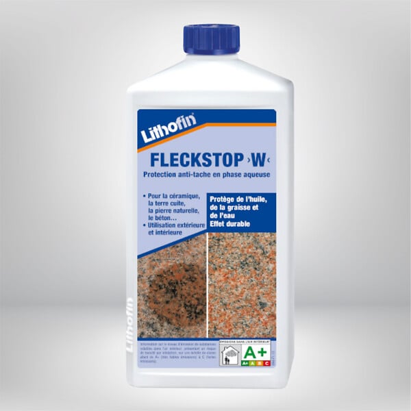 LITHOFIN - Lithofin Fleckstop W - Traitement Hydrofuge Anti-taches Pierre Naturelle 1L - large