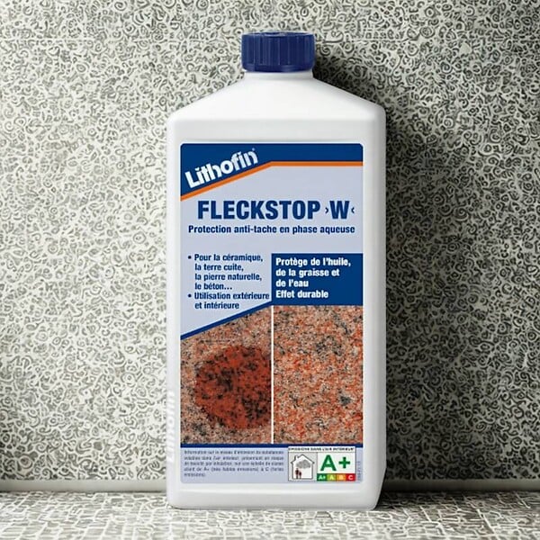 LITHOFIN - Lithofin Fleckstop W - Traitement Hydrofuge Anti-taches Pierre Naturelle 1L - large