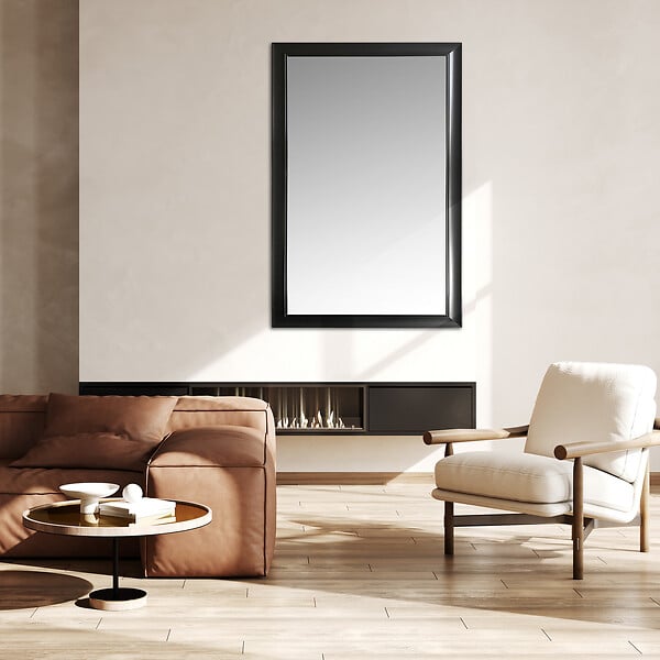 DADA ART - Miroir mural Romance - Noir - 70x140cm - large