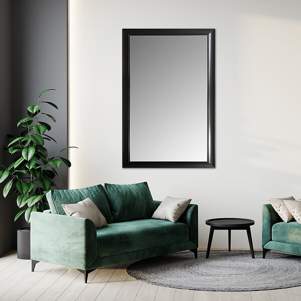 DADA ART - Miroir mural Romance - Noir - 70x140cm - large