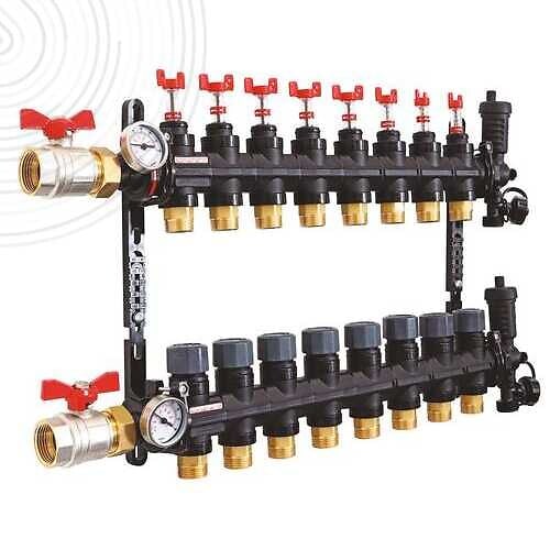 SOMATHERM FOR YOU - Collecteur Polymere pour plancher chauffant - 8 circuits - large