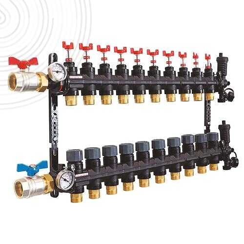 SOMATHERM FOR YOU - Collecteur Polymere pour plancher chauffant - 10 circuits - large