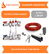 HYPOCAUSTUM - Kit plancher chauffant hydraulique 30 m² - Tube PER - Collecteur Inox - vignette