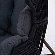 OVIALA - Fauteuil de jardin oeuf sur pied en rotin synthétique 142 cm noir - Bamako - vignette