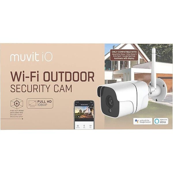 MUVIT - Caméra de sécurité intérieure Wifi 1080P Full HD - large