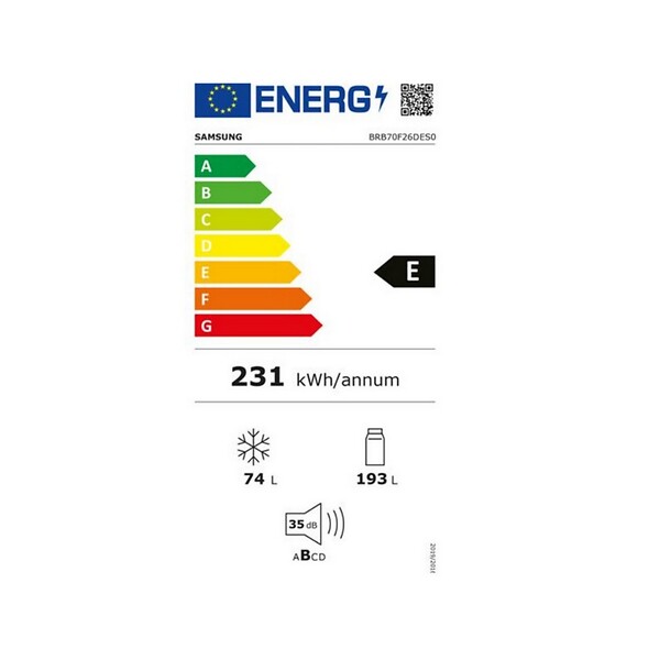 SAMSUNG - Réfrigérateur Combiné Intégrable à Glissières 267l Nofrost - BRB70F26DES0 - large