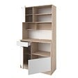 PARISOT IN - Buffet SoCool - Blanc et chêne Jackson - L100xH186xP45cm - vignette