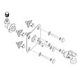 ATOLE - Platine sortie de cloison simple à glissement PER Ø12 pour machine à laver – Kit de fixation mural avec platine encastrable - vignette
