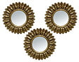 EMDE - Lot 3 miroirs plumes diam 16cm - vignette
