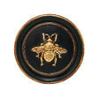 EMDE - Décoration murale ronde - Résine - Abeille Noir et Doré 20cm - vignette