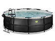 EXIT TOYS - Piscine tubulaire Black Leather ronde 4,88 x 1,22 m avec dôme - Exit Toys - vignette