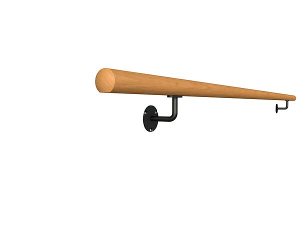 KORDO - Pack main courante frêne teintée + supports - L.200cm - large