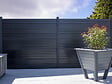 SYLWAY - Lame clôture bois composite - Noir - H.16.5xL.165cm - vignette