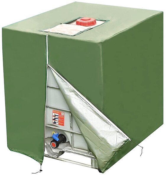 BOUTTE - Bâche de protection pour cuve IBC 1000L - Verte - Polyester - large