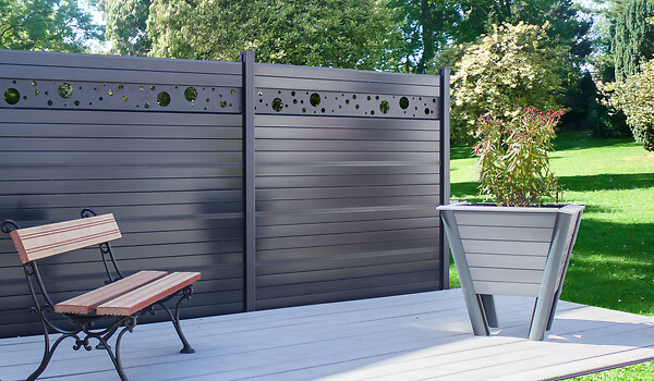 SYLWAY - Poteau Aluminium multi-orientable à sceller, H.231.5xL.6,5 cm, gris, SYLWAY - large