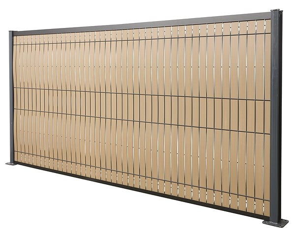 SYLWAY - Lamelles occultantes bois composite - Sable - H1,53xL2,5m - large