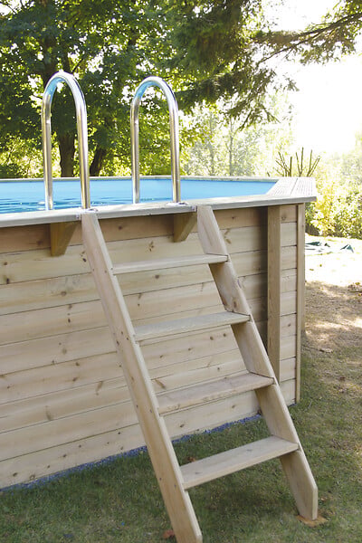 UBBINK PIS - Piscine en bois Océa - Liner gris - Diam.510xH.210cm - large