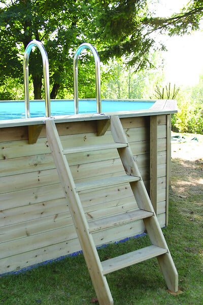 UBBINK PIS - Piscine en bois Océa - Liner Beige - L.550xH.120xP.355cm - large