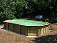UBBINK PIS - Piscine en bois Océa - Bleu - L.860xl.470xH.130cm - vignette