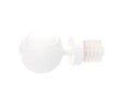 CESSOT - Lot de 2 embouts boule pour barre à rideau Diam 19mm Blanc - vignette