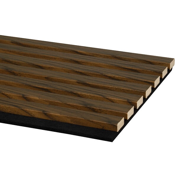 AJ TIMBER - Lot de 2 panneaux Decowall Acoustic - Noyer - 2600x300x17mm - large