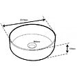 PLANETE BAIN - Vasque à poser ø37cm - Blanc mat - Rebords fins - Andria - vignette