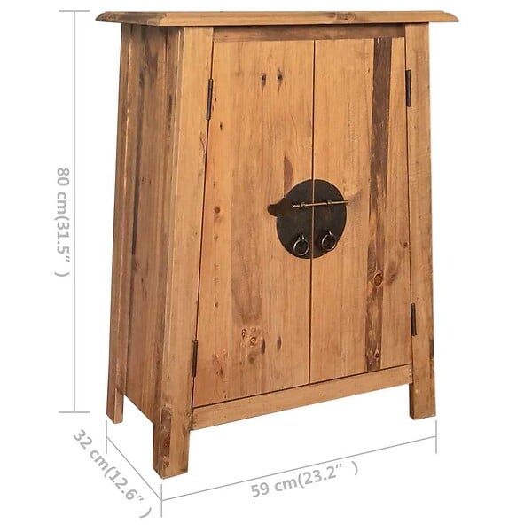VIDAXL - vidaXL Armoire latérale de salle de bain Pin massif 59x32x80 cm - large