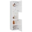 VIDAXL - vidaXL Armoire de salle de bain Blanc brillant Bois d'ingénierie - vignette