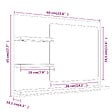 VIDAXL - vidaXL Miroir de bain Sonoma gris 60x10,5x45 cm Bois d'ingénierie - vignette