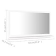 VIDAXL - vidaXL Miroir de salle de bain Blanc 60x10,5x37 cm Bois d’ingénierie - vignette