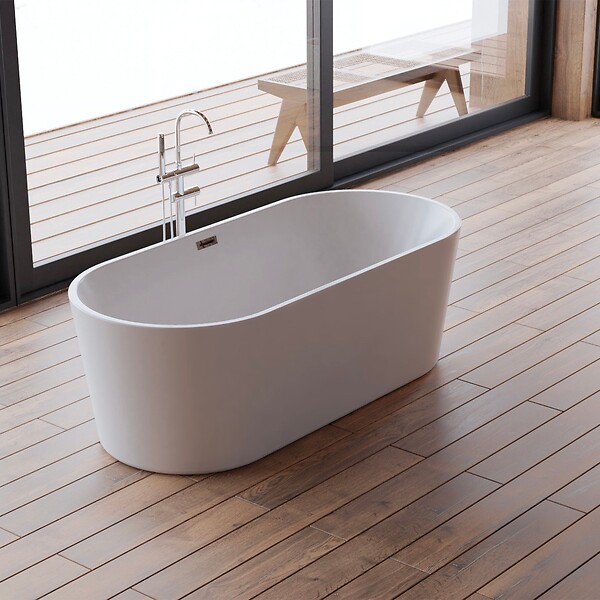 SPALINA - Baignoire Ilot Jade 170 blanche 170 x80 x58 cm, by SPALINA - large