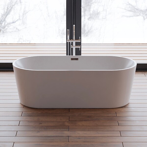 SPALINA - Baignoire Ilot Jade 170 blanche 170 x80 x58 cm, by SPALINA - large