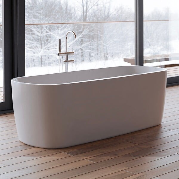 SPALINA - Baignoire Ilot Dune 170 blanche 170 x80 x58 cm, by SPALINA - large